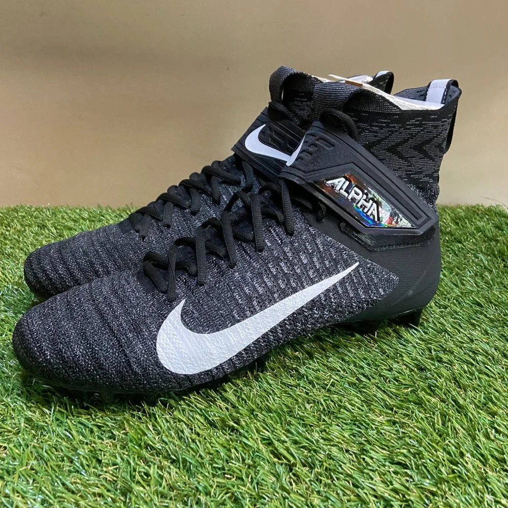 Nike Alpha Menace Elite 2 WD P FlyKnit Black White BV3298-001 Men Size 15 Wide
